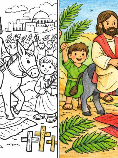 Palm Sunday coloring pages