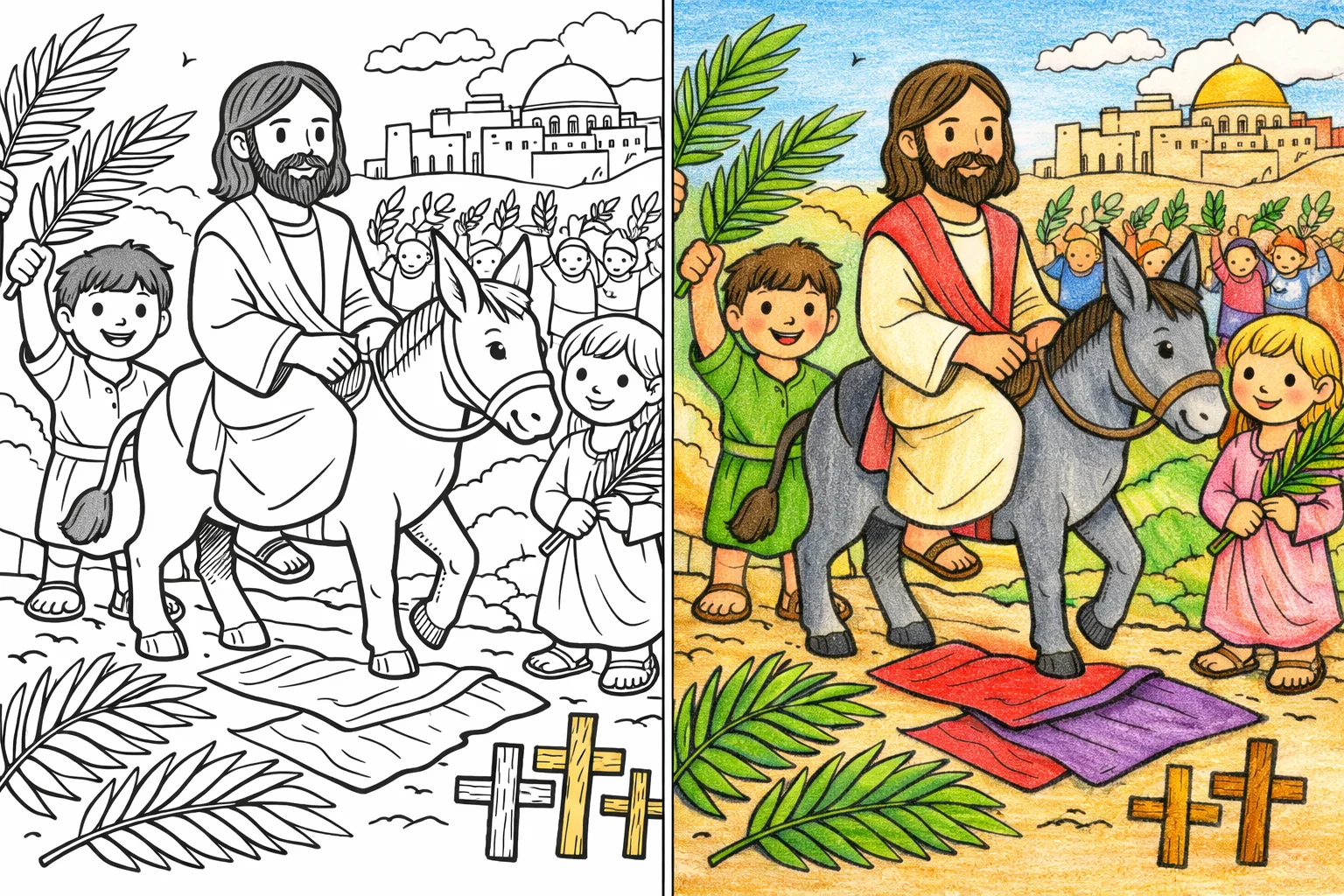51 Palm Sunday Coloring Pages (Free PDFs)