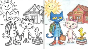 pete the cat coloring pages