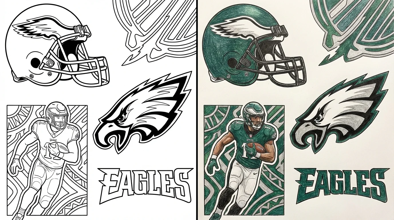 35 Philadelphia Eagles Coloring Pages (Free PDFs)