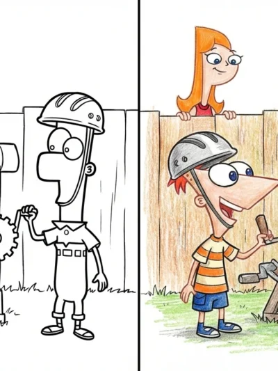 Phineas And Ferb coloring pages