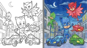 pj masks coloring pages