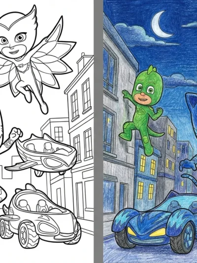 Pj Masks coloring pages