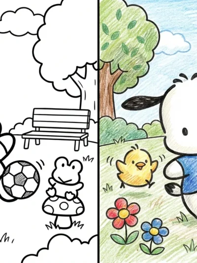 Pochacco coloring pages