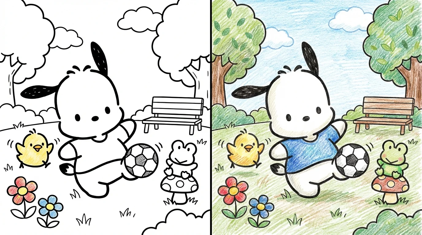 pochacco coloring pages