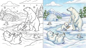 polar bear coloring pages