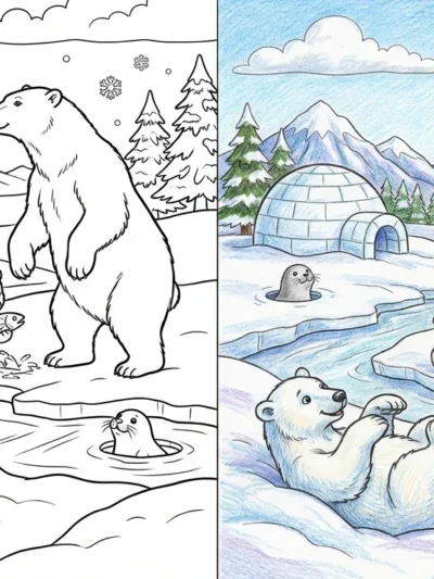 Polar Bear coloring pages