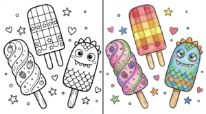 popsicle coloring pages