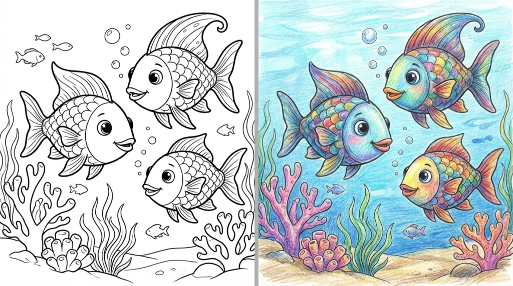 47 Rainbow Fish Coloring Pages (Free PDFs) - ColoringBookFun