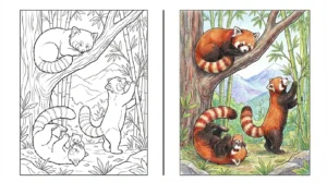 red panda coloring pages