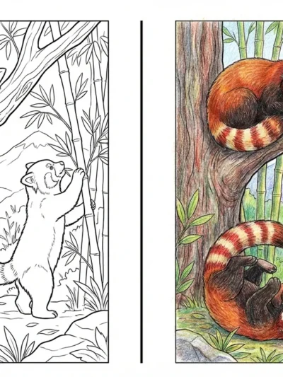 Red Panda coloring pages