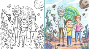rick and morty coloring pages