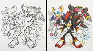shadow sonic coloring pages
