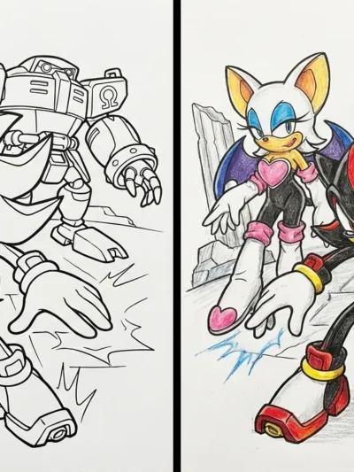 Shadow Sonic coloring pages