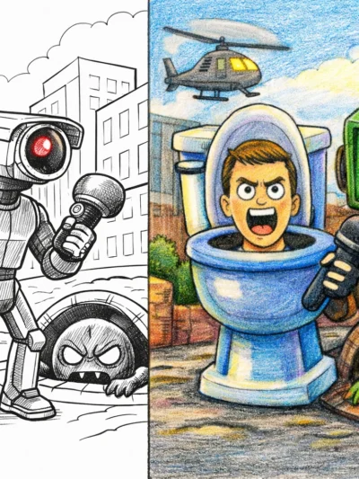 Skibidi Toilet coloring pages