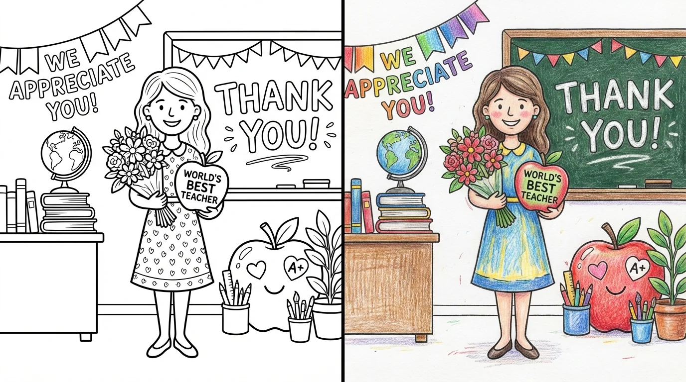 52 Teacher Appreciation Coloring Pages (Free PDFs)
