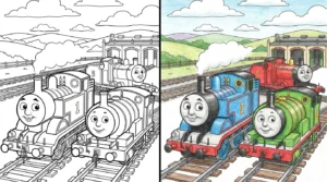 thomas the train coloring pages