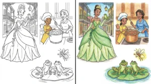 tiana coloring pages