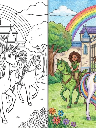 Unicorn Academy coloring pages