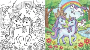 unicorns coloring pages