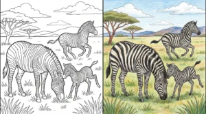 zebra coloring pages