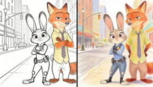 zootopia coloring pages