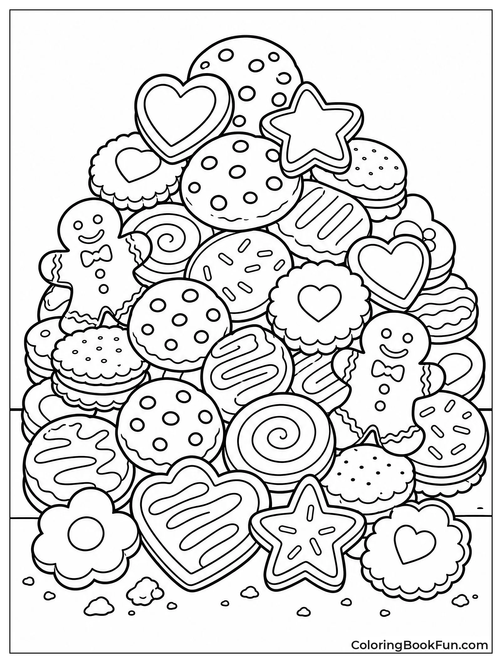 Huge Pile of Mixed Cookies