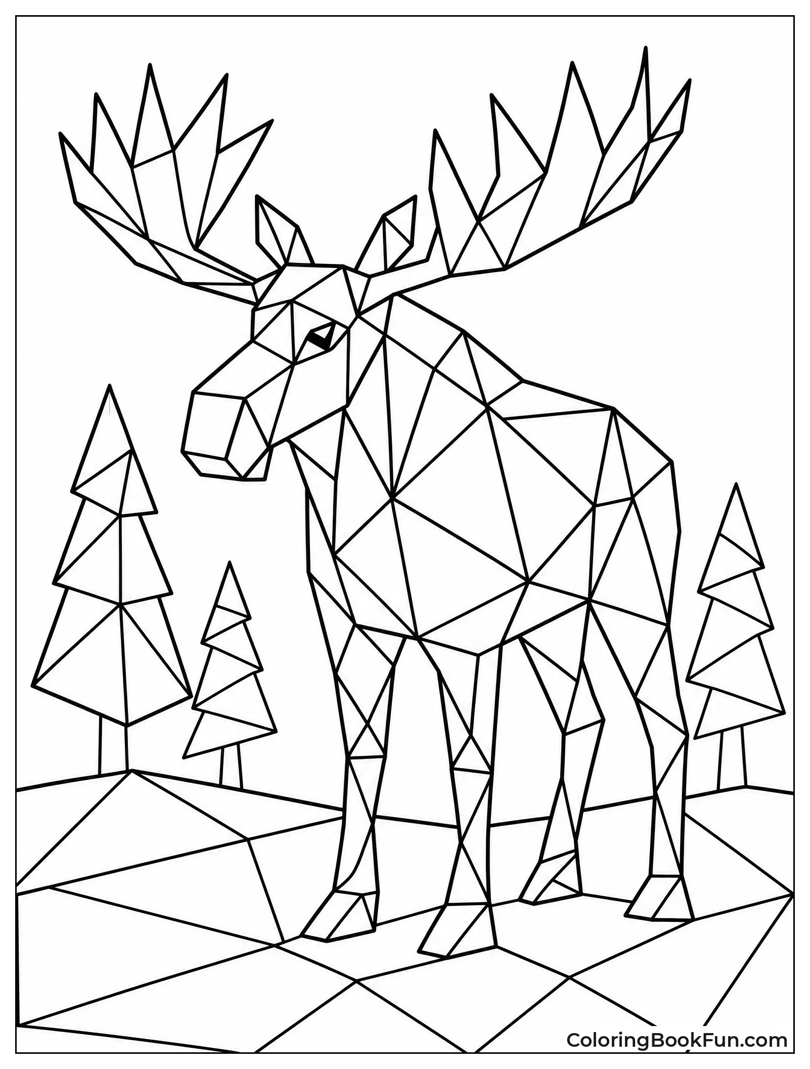 Geometric Moose Made of Triangles