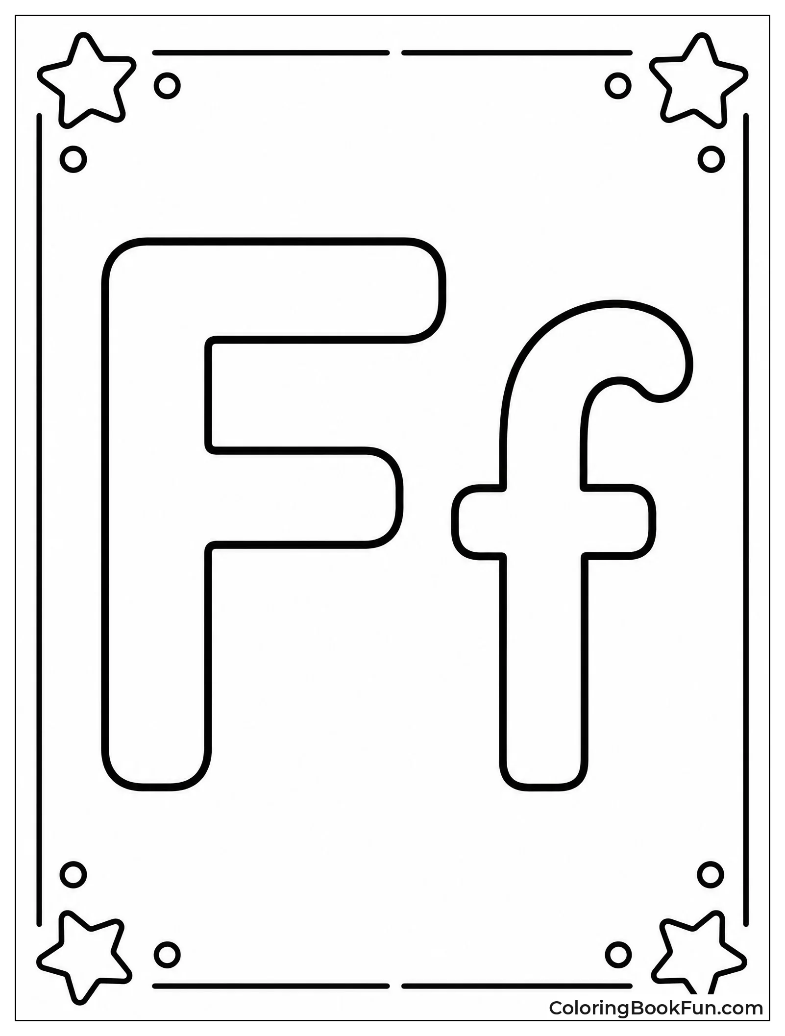 Clear Flashcard with Letter F