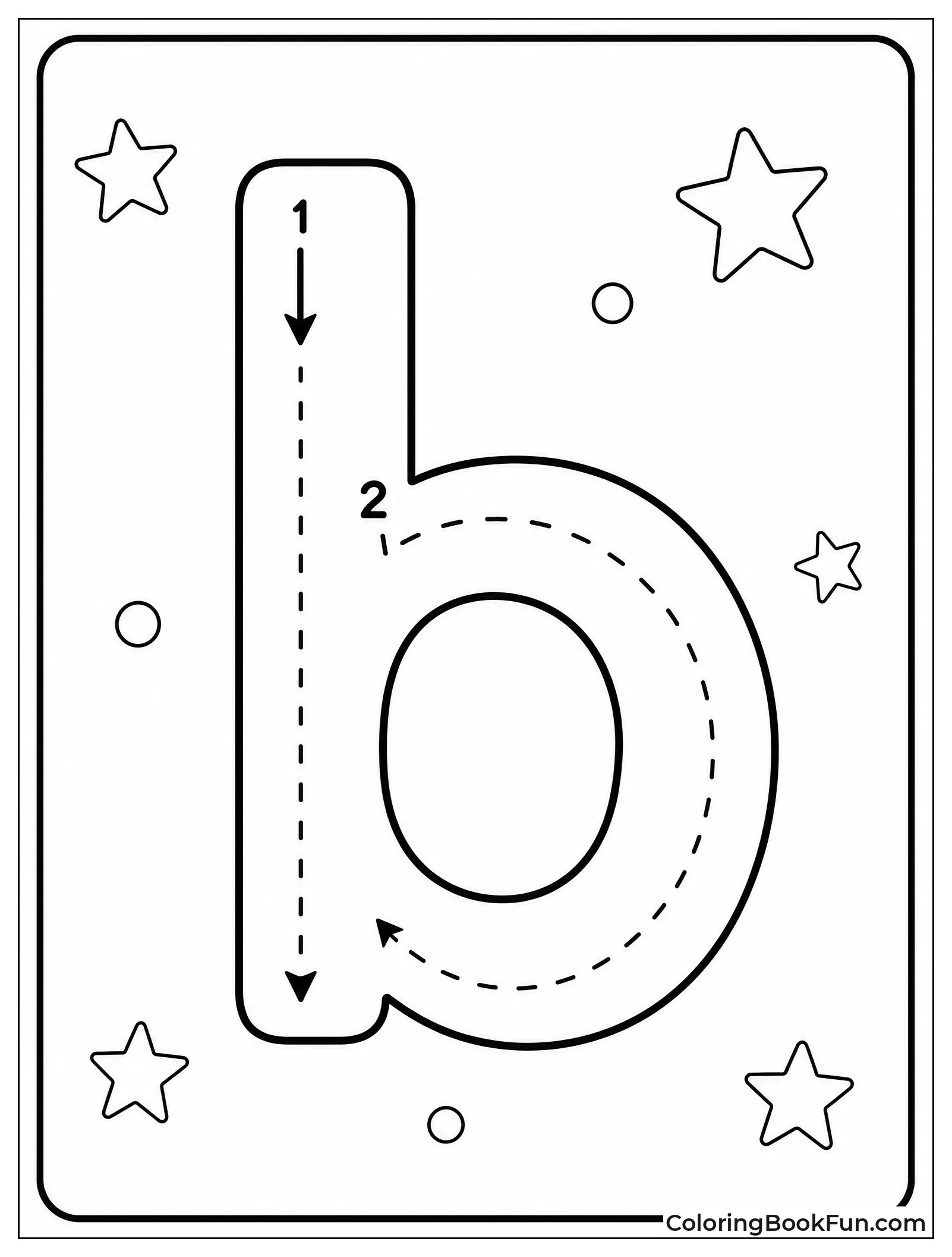 Tracing Lowercase B with Arrows