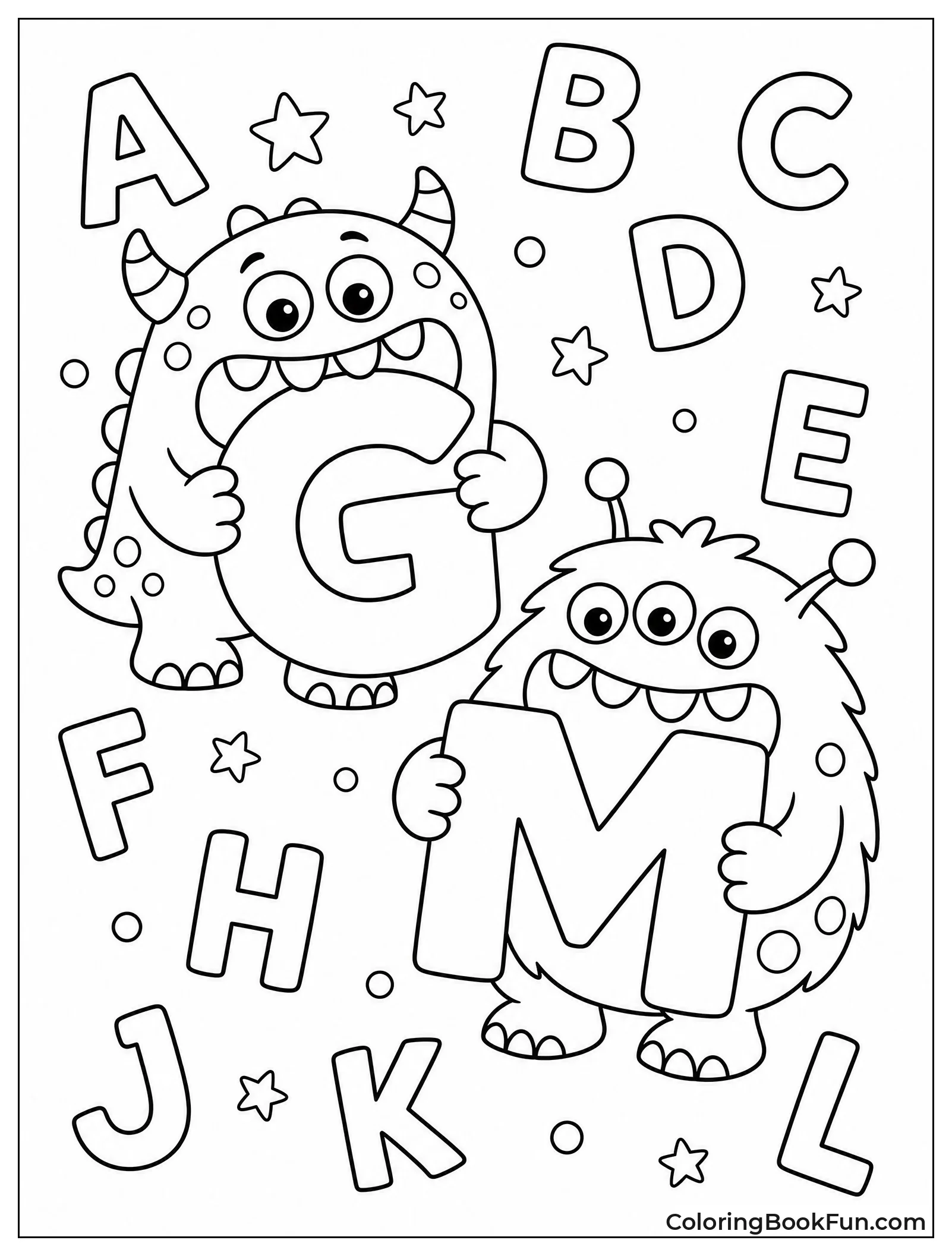 Silly Monsters Munching on Letters