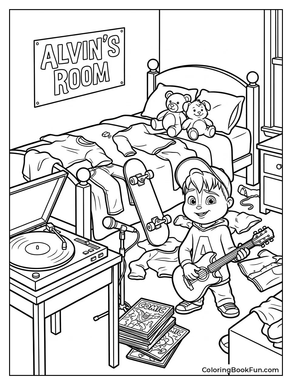Alvin's Messy Bedroom