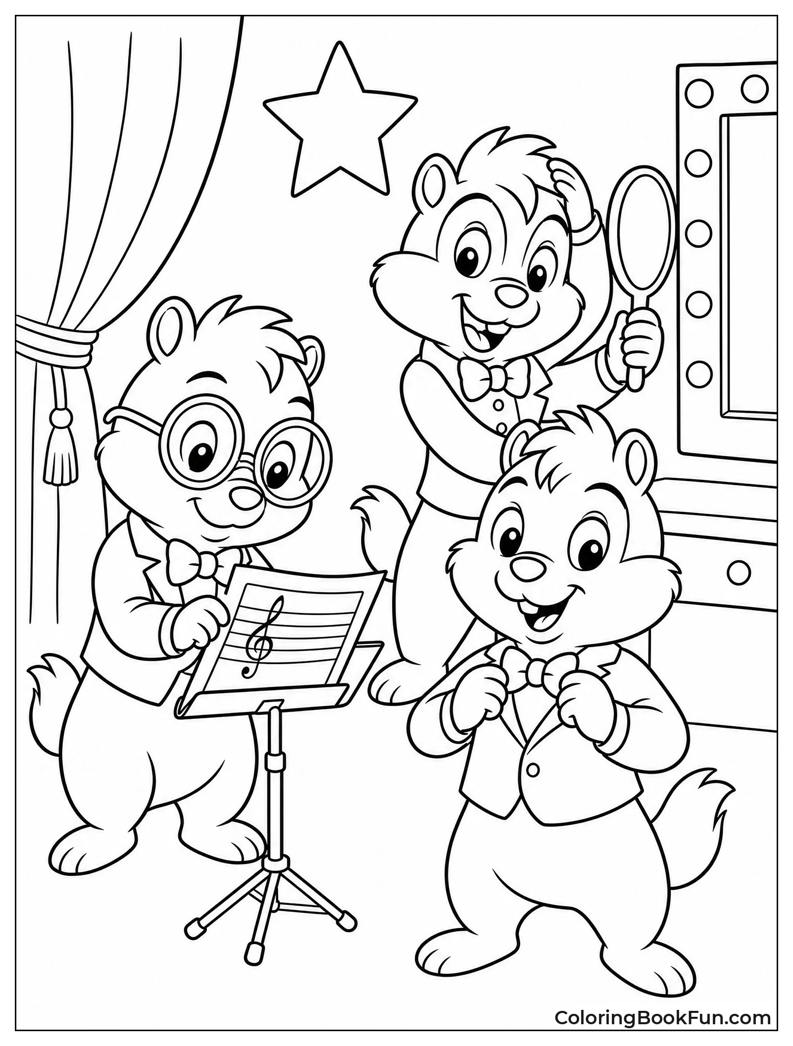 Chipmunks Getting Ready Backstage