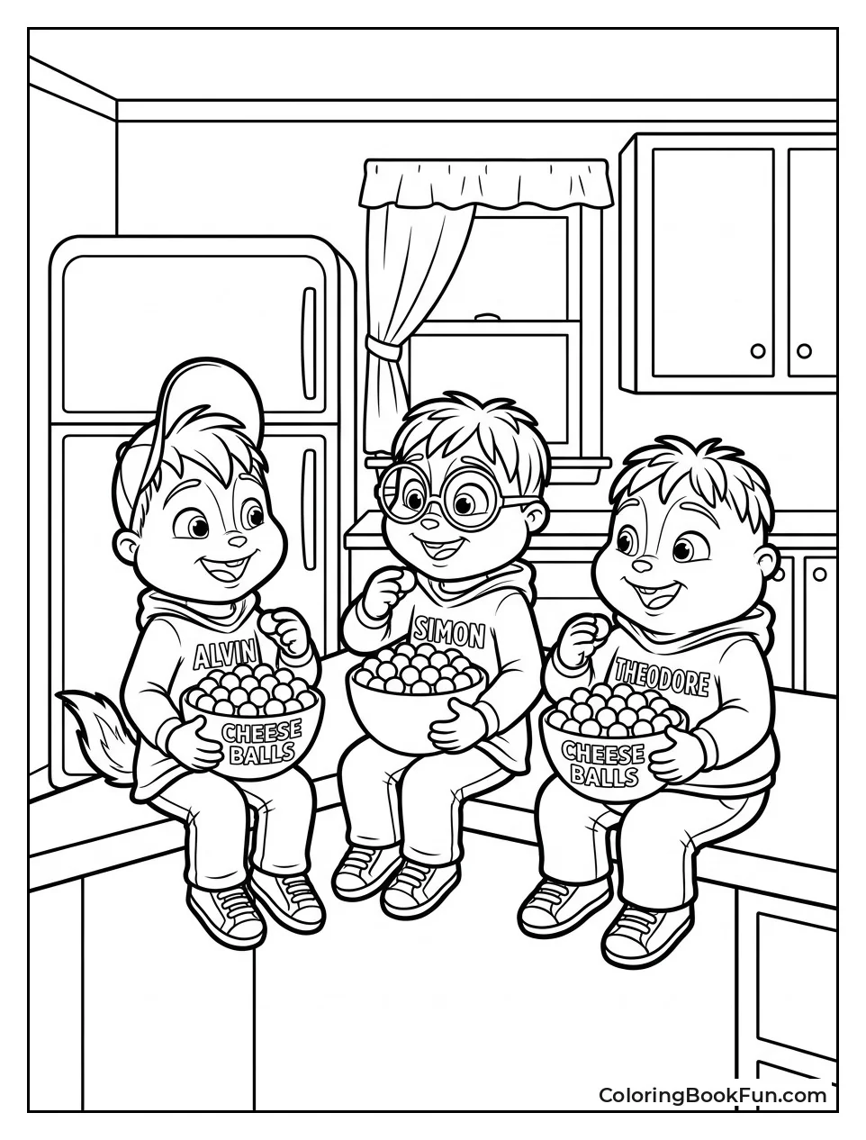 Chipmunks Eating Cheese Balls