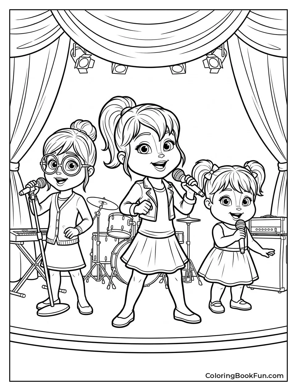 Chipettes Performing on Stage