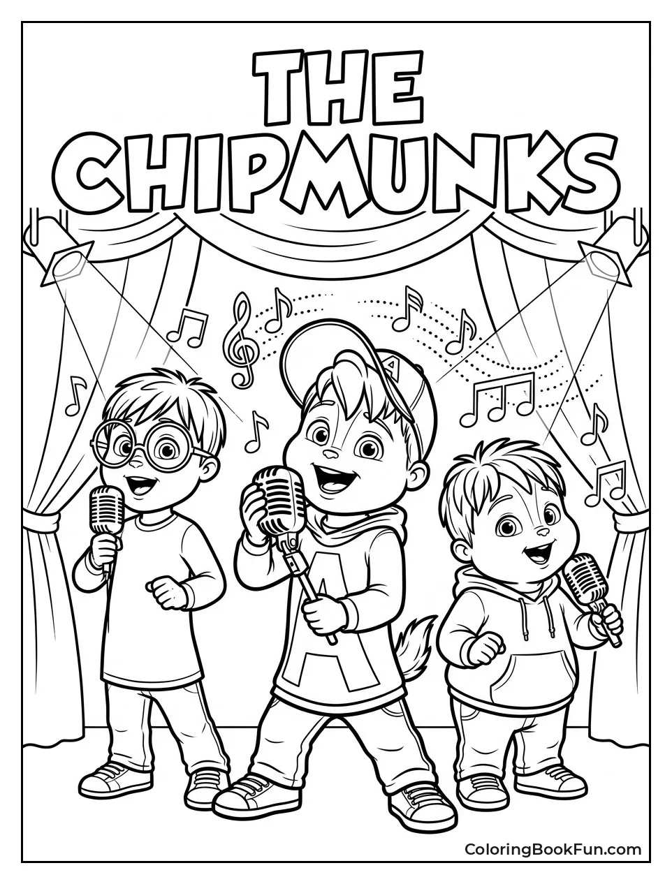 Chipmunks Singing on Stage