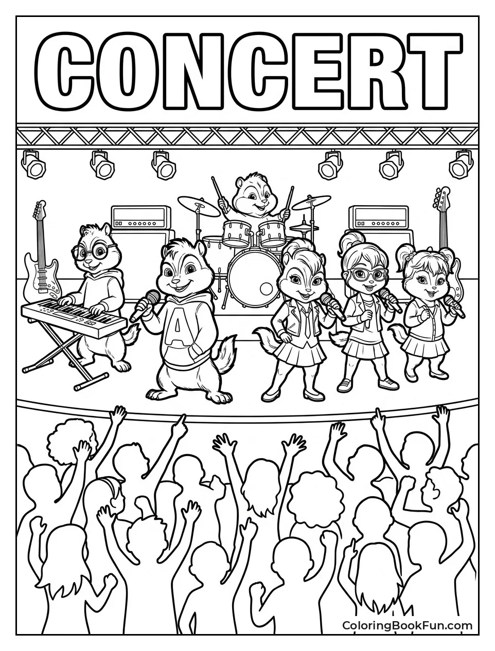 Chipmunks and Chipettes on Stage