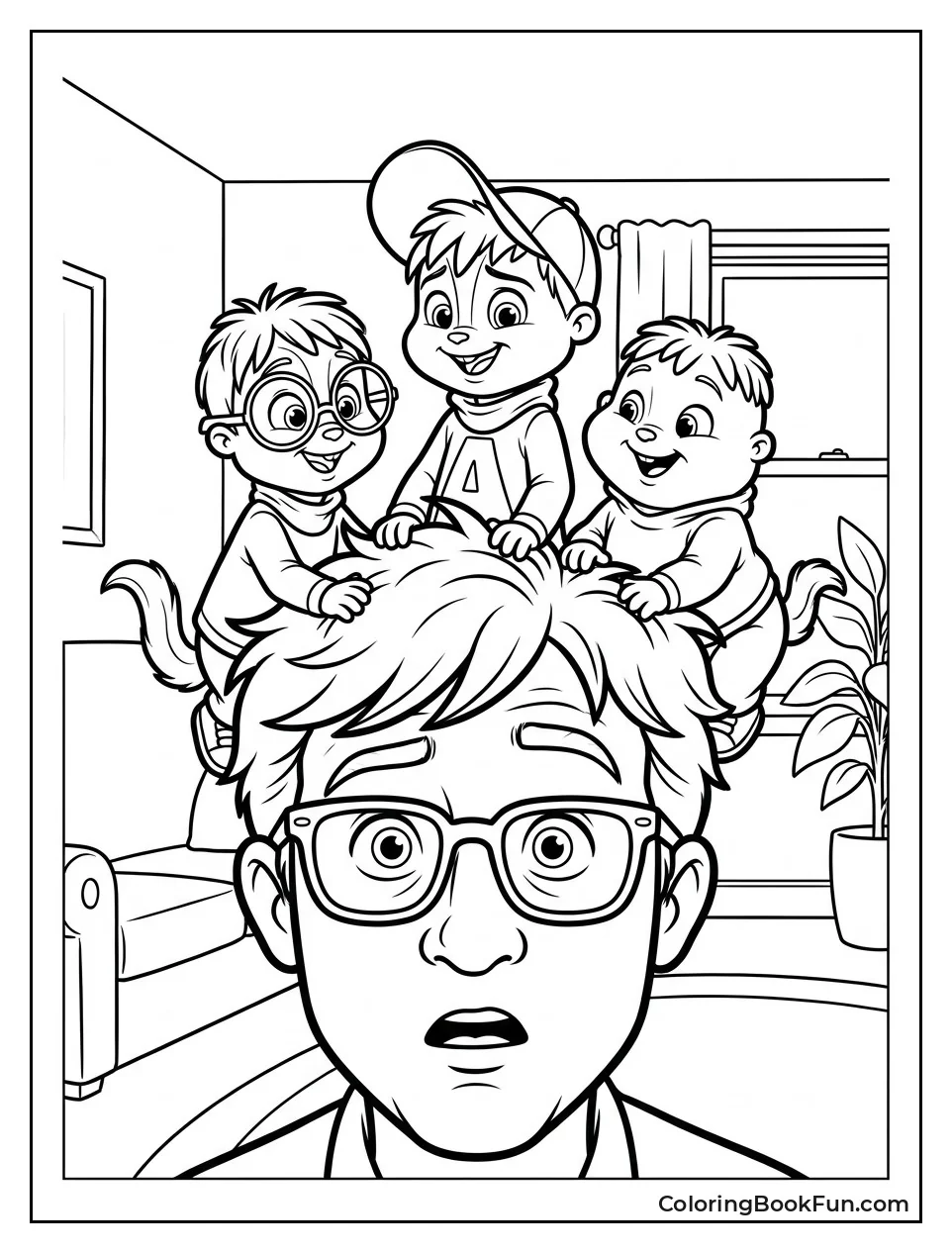 Chipmunks on Dave's Head