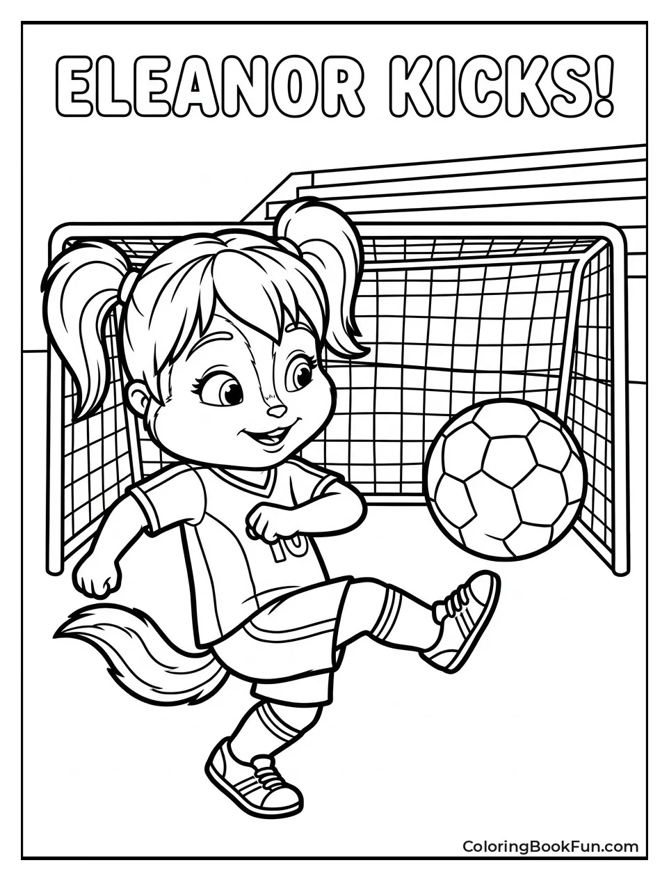 Eleanor Scoring a Soccer Goal