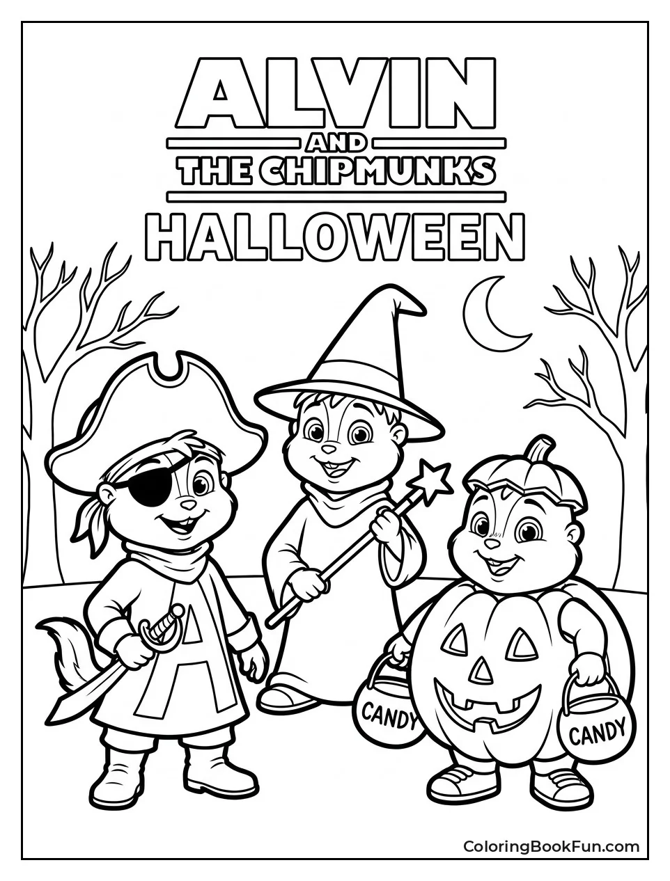 Chipmunks in Halloween Costumes