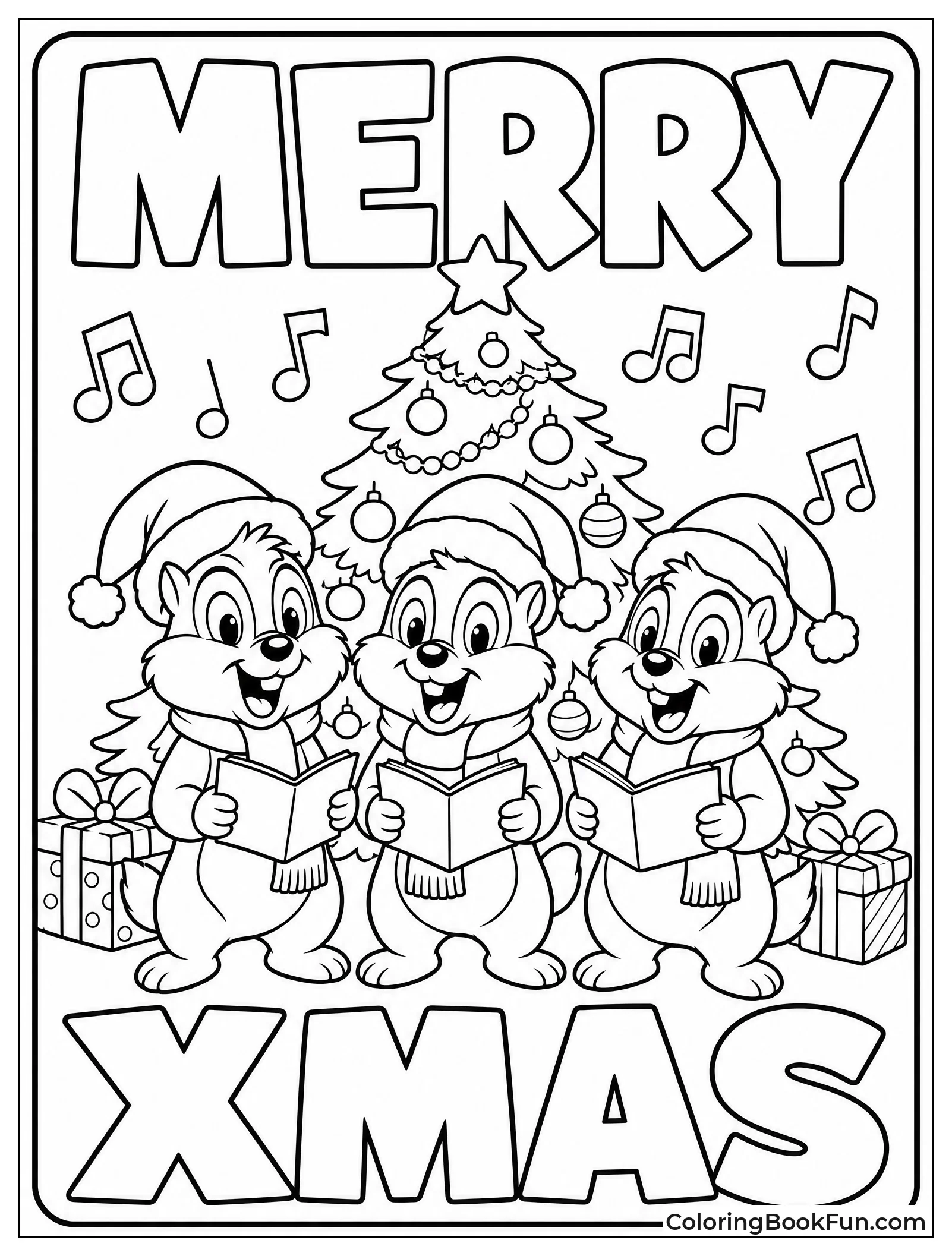 Chipmunks Singing Christmas Carols