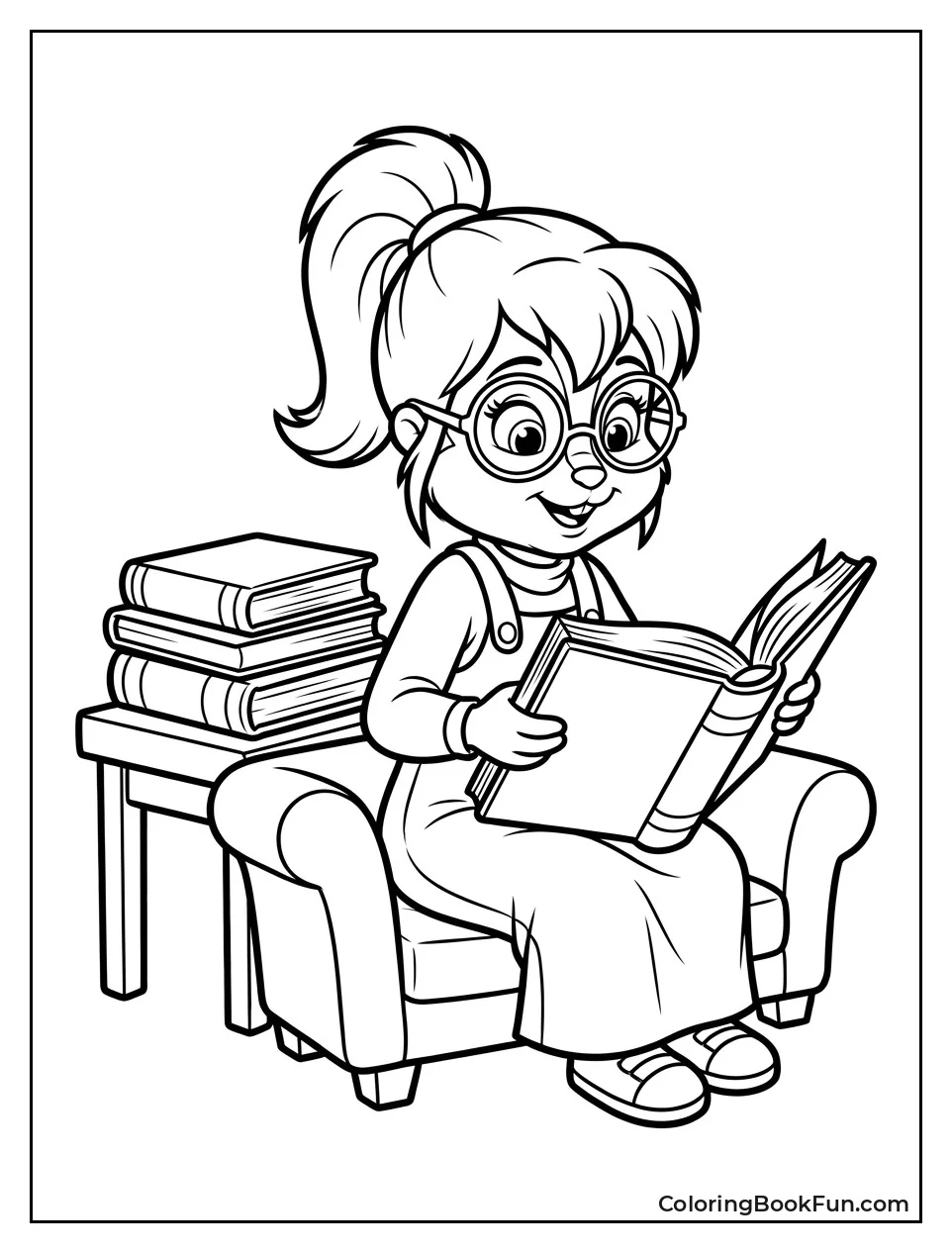 Jeanette Reading with Glasses