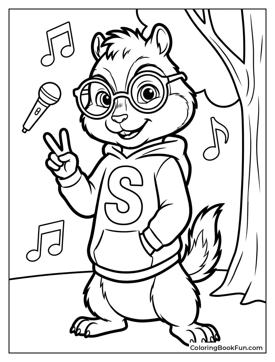 Simon Making a Peace Sign
