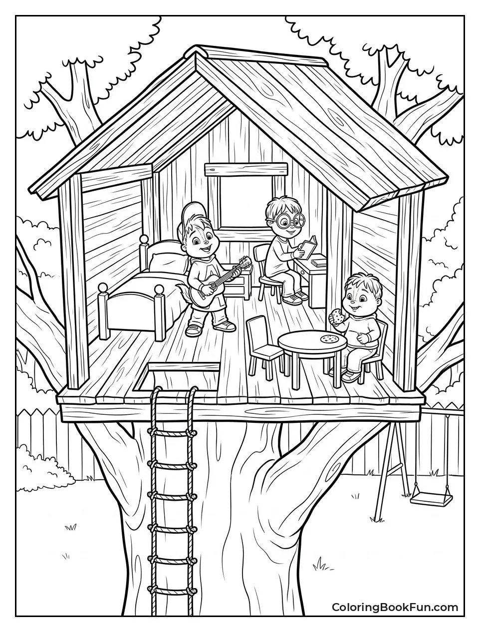 Chipmunks Treehouse Inside