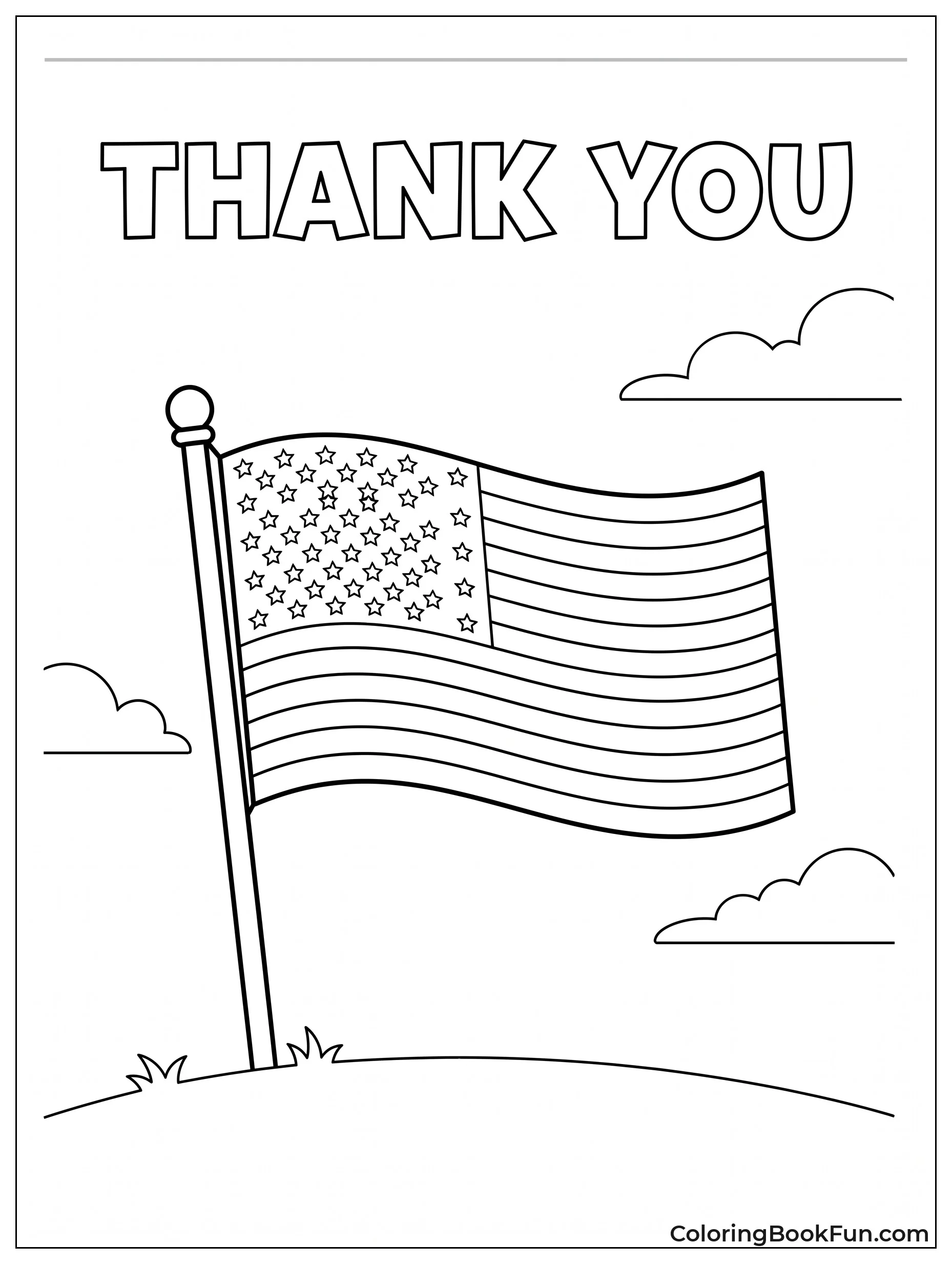 Flag for Veteran Thank You