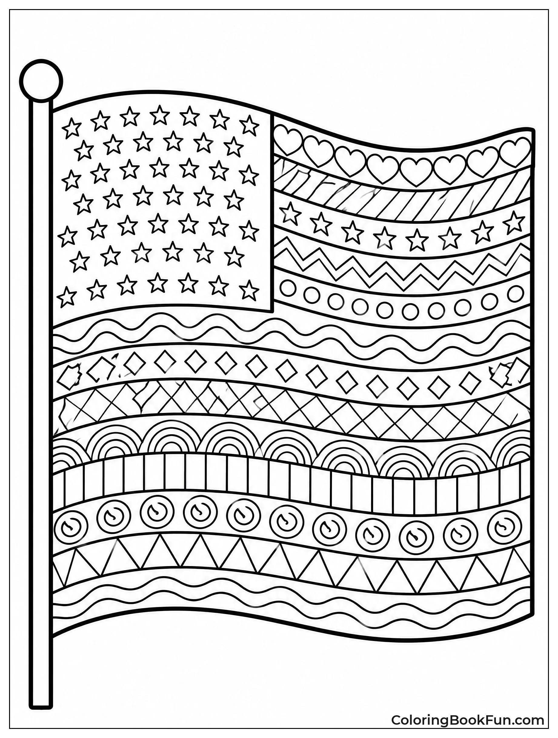 Stripes Filled with Doodle Patterns