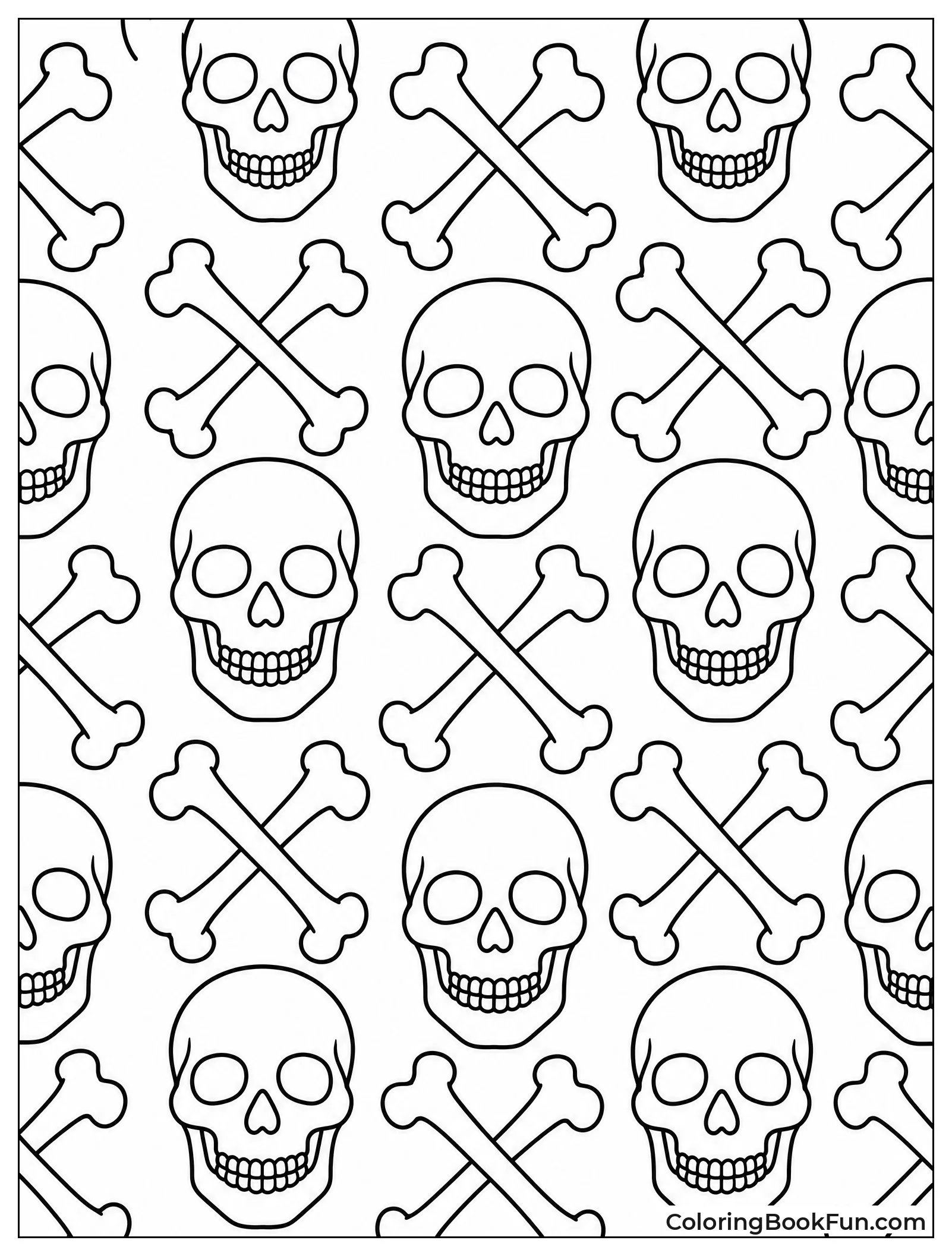 Pattern Of Skulls And Crossbones