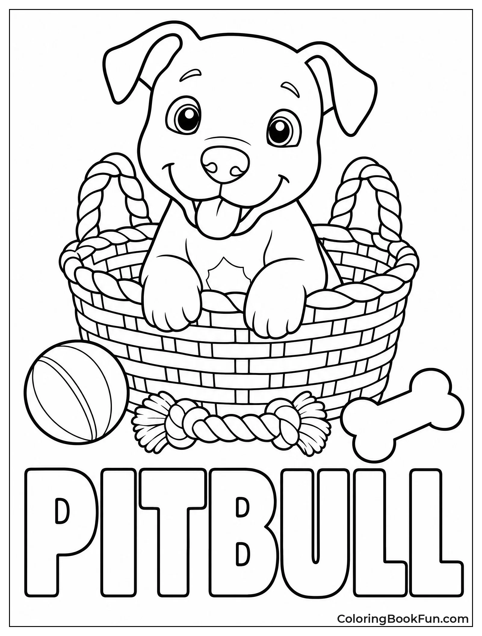 Tiny Puppy in Wicker Basket