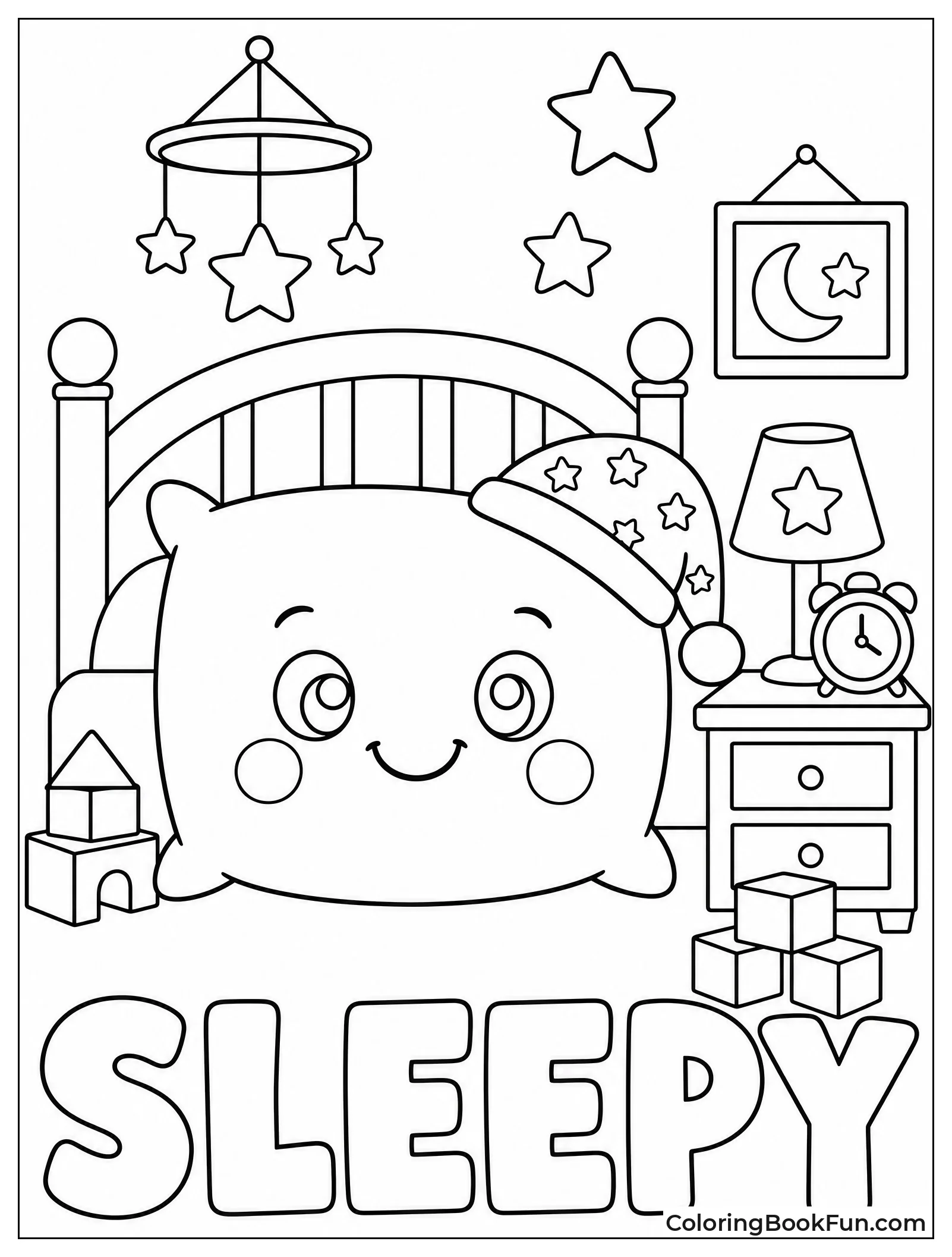 Cute Kawaii Pillow with Smiling Face