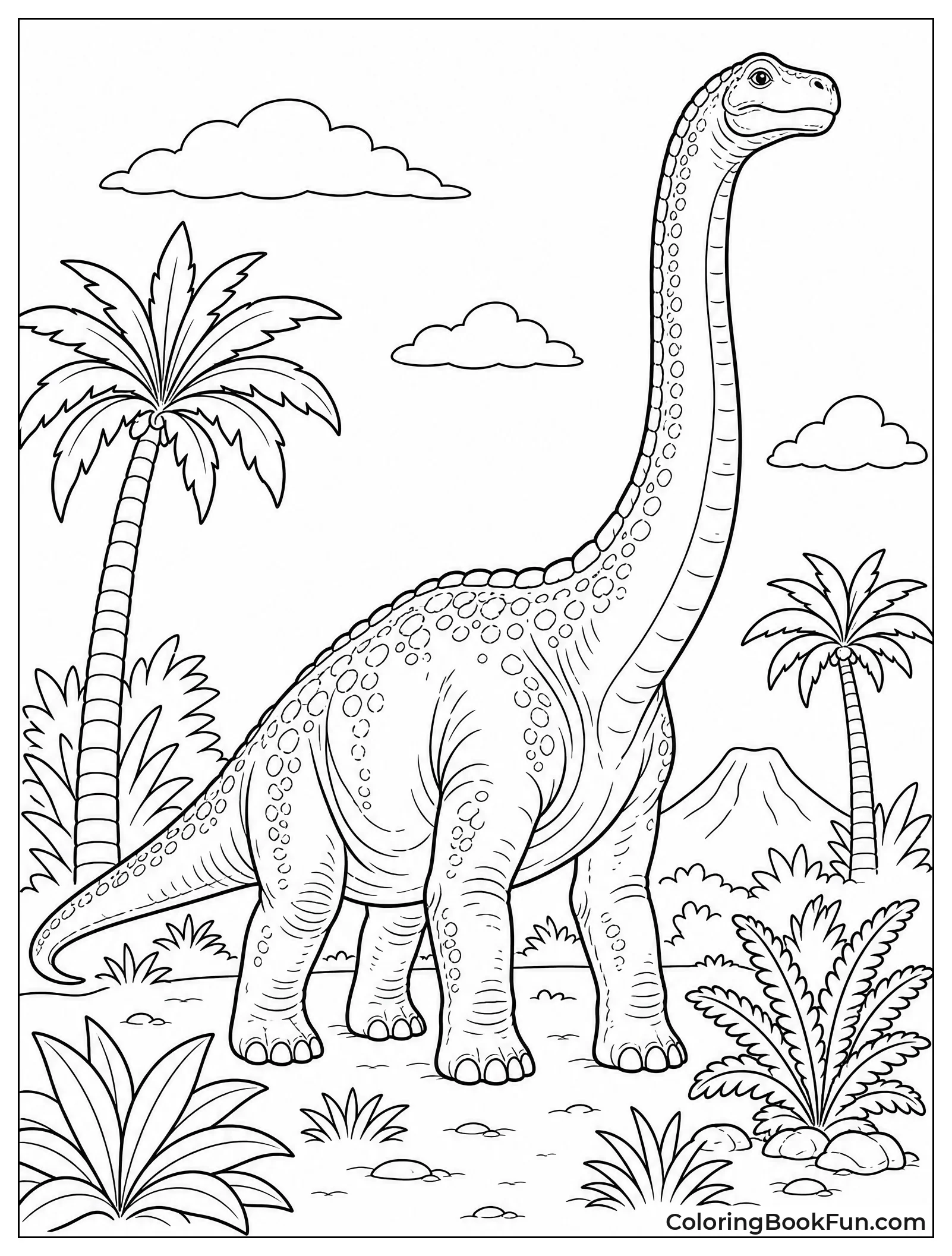 Detailed Brachiosaurus with Scaly Skin